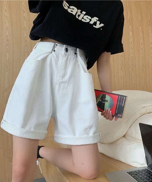 MANGROVE（マングローブ）の「カラーハイウエストデニムパンツ（デニムパンツ・レディース・ホワイト/ライトブルー/ピンク/ターコイズブルー・MEDIUM/LARGE）」の11枚目の写真