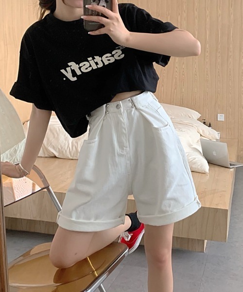 MANGROVE（マングローブ）の「カラーハイウエストデニムパンツ（デニムパンツ・レディース・ホワイト/ライトブルー/ピンク/ターコイズブルー・MEDIUM/LARGE）」の12枚目の写真