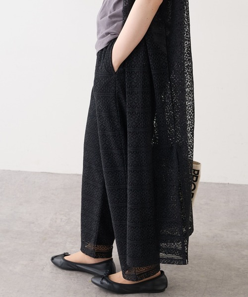 PUAL CE CIN（ピュアルセシン）の「ラッセルレース2WAYワンピース（ワンピース・レディース・ブラック/ブラウン/グレー/アイボリー・FREE）」の3枚目の写真