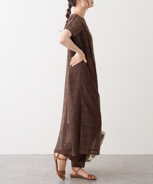 PUAL CE CIN（ピュアルセシン）の「ラッセルレース2WAYワンピース（ワンピース・レディース・ブラック/ブラウン/グレー/アイボリー・FREE）」の18枚目の写真