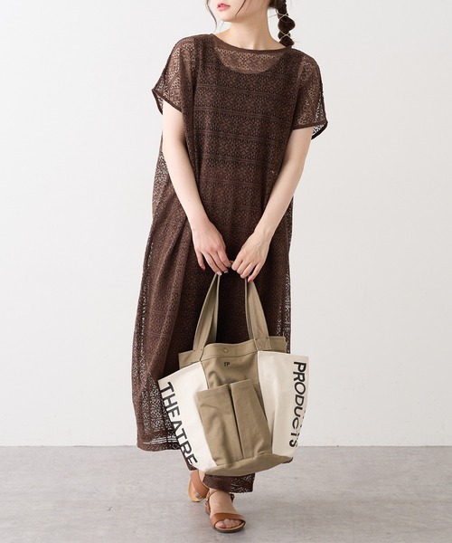 PUAL CE CIN（ピュアルセシン）の「ラッセルレース2WAYワンピース（ワンピース・レディース・ブラック/ブラウン/グレー/アイボリー・FREE）」の22枚目の写真