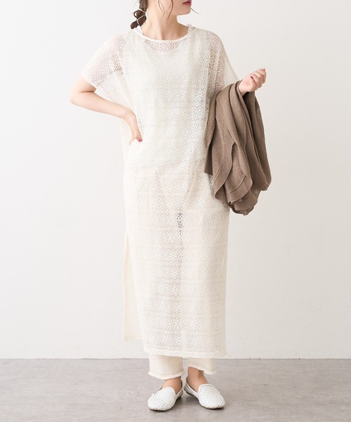 PUAL CE CIN（ピュアルセシン）の「ラッセルレース2WAYワンピース（ワンピース・レディース・ブラック/ブラウン/グレー/アイボリー・FREE）」の13枚目の写真