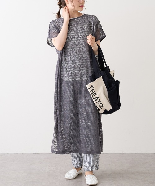 PUAL CE CIN（ピュアルセシン）の「ラッセルレース2WAYワンピース（ワンピース・レディース・ブラック/ブラウン/グレー/アイボリー・FREE）」の10枚目の写真