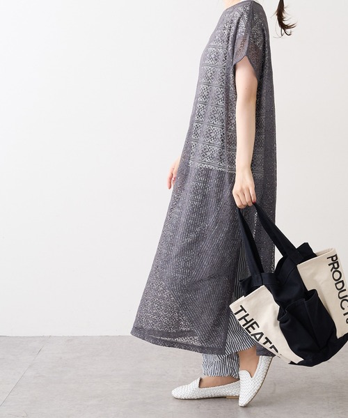 PUAL CE CIN（ピュアルセシン）の「ラッセルレース2WAYワンピース（ワンピース・レディース・ブラック/ブラウン/グレー/アイボリー・FREE）」の6枚目の写真