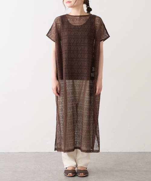 PUAL CE CIN（ピュアルセシン）の「ラッセルレース2WAYワンピース（ワンピース・レディース・ブラック/ブラウン/グレー/アイボリー・FREE）」の16枚目の写真