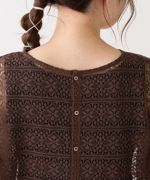 PUAL CE CIN（ピュアルセシン）の「ラッセルレース2WAYワンピース（ワンピース・レディース・ブラック/ブラウン/グレー/アイボリー・FREE）」の12枚目の写真