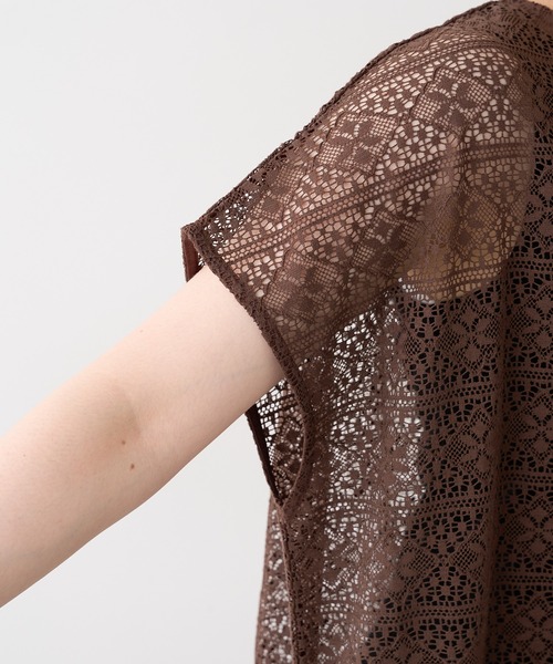 PUAL CE CIN（ピュアルセシン）の「ラッセルレース2WAYワンピース（ワンピース・レディース・ブラック/ブラウン/グレー/アイボリー・FREE）」の8枚目の写真