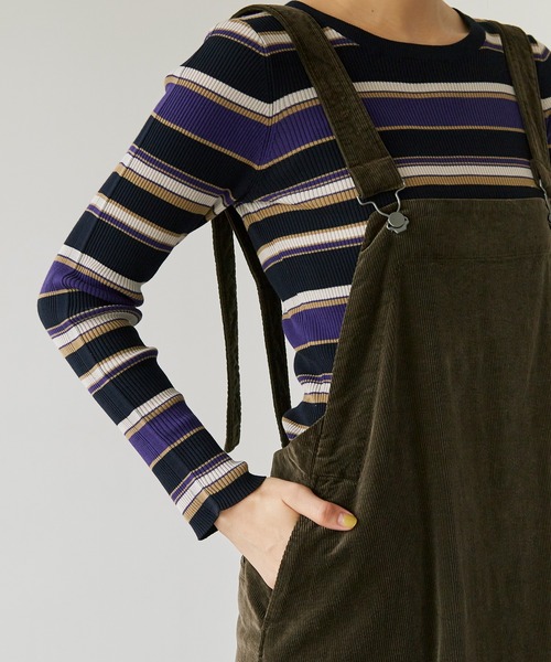 note et silence （ノートエシロンス）の「顔料染コーデュロイ ジャンパースカート（ジャンパースカート・レディース・カーキ/マスタード/グレー・FREE）」の12枚目の写真