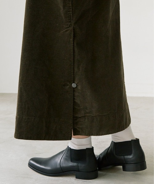 note et silence （ノートエシロンス）の「顔料染コーデュロイ ジャンパースカート（ジャンパースカート・レディース・カーキ/マスタード/グレー・FREE）」の14枚目の写真