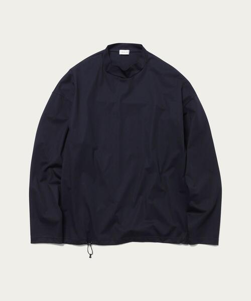 EN ROUTE（アンルート）の「＜EN ROUTE（アンルート）＞ モックネック ヘムコード ロングスリーブ Tシャツ（Tシャツ/カットソー・メンズ・ホワイト/ブラック/ネイビー・1/2/3）」の3枚目の写真