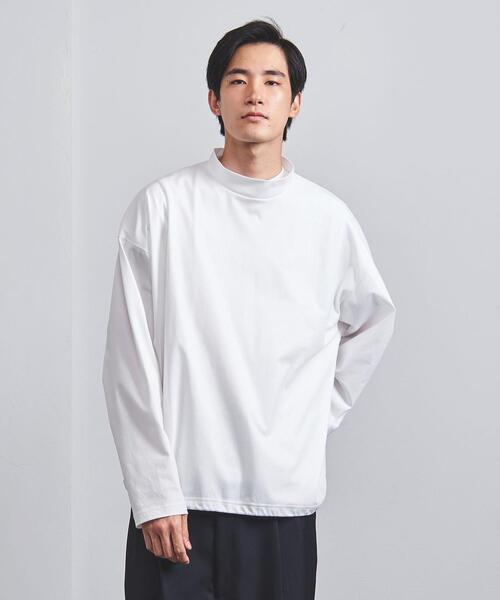 EN ROUTE（アンルート）の「＜EN ROUTE（アンルート）＞ モックネック ヘムコード ロングスリーブ Tシャツ（Tシャツ/カットソー・メンズ・ホワイト/ブラック/ネイビー・1/2/3）」の13枚目の写真
