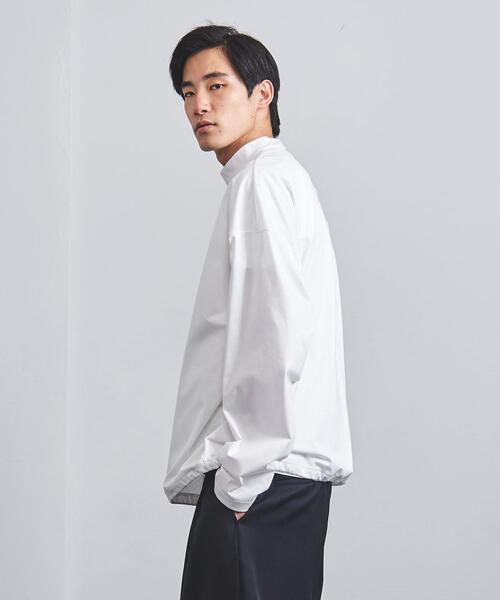 EN ROUTE（アンルート）の「＜EN ROUTE（アンルート）＞ モックネック ヘムコード ロングスリーブ Tシャツ（Tシャツ/カットソー・メンズ・ホワイト/ブラック/ネイビー・1/2/3）」の4枚目の写真