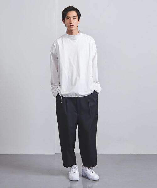 EN ROUTE（アンルート）の「＜EN ROUTE（アンルート）＞ モックネック ヘムコード ロングスリーブ Tシャツ（Tシャツ/カットソー・メンズ・ホワイト/ブラック/ネイビー・1/2/3）」の16枚目の写真