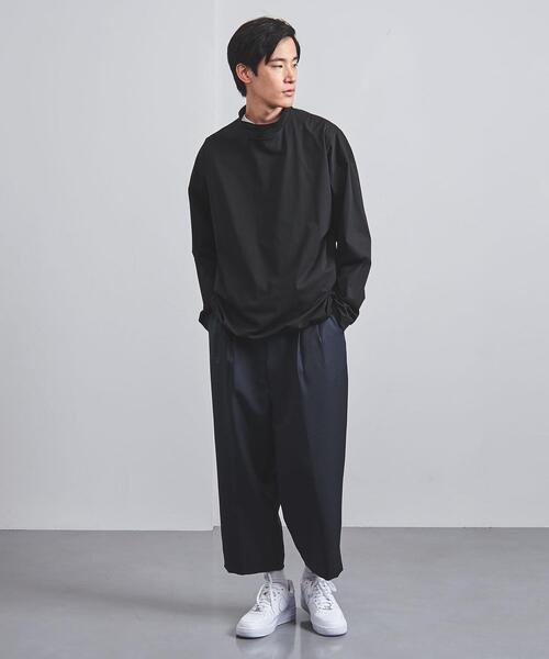 EN ROUTE（アンルート）の「＜EN ROUTE（アンルート）＞ モックネック ヘムコード ロングスリーブ Tシャツ（Tシャツ/カットソー・メンズ・ホワイト/ブラック/ネイビー・1/2/3）」の14枚目の写真