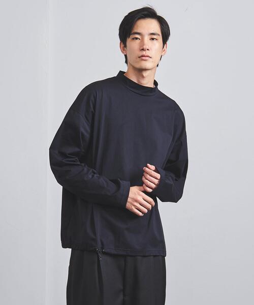 EN ROUTE（アンルート）の「＜EN ROUTE（アンルート）＞ モックネック ヘムコード ロングスリーブ Tシャツ（Tシャツ/カットソー・メンズ・ホワイト/ブラック/ネイビー・1/2/3）」の11枚目の写真