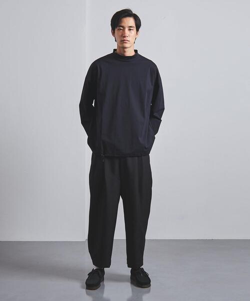 EN ROUTE（アンルート）の「＜EN ROUTE（アンルート）＞ モックネック ヘムコード ロングスリーブ Tシャツ（Tシャツ/カットソー・メンズ・ホワイト/ブラック/ネイビー・1/2/3）」の21枚目の写真