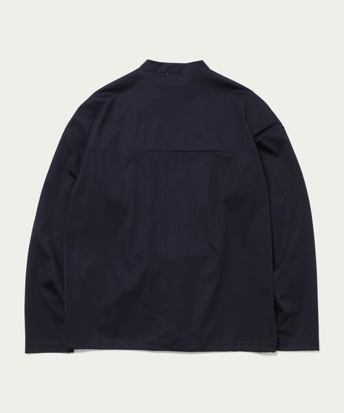EN ROUTE（アンルート）の「＜EN ROUTE（アンルート）＞ モックネック ヘムコード ロングスリーブ Tシャツ（Tシャツ/カットソー・メンズ・ホワイト/ブラック/ネイビー・1/2/3）」の9枚目の写真