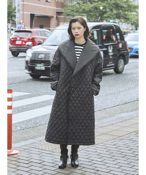 jouetie(ジュエティ)の「ショールカラーキルティングコート(その他アウター・レディース・カーキ/パープル/アイボリー/ブラック・MEDIUM)」の12枚目の写真