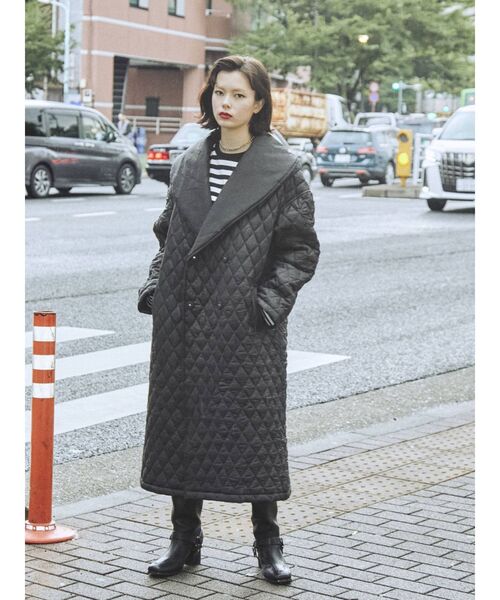 jouetie(ジュエティ)の「ショールカラーキルティングコート(その他アウター・レディース・カーキ/パープル/アイボリー/ブラック・MEDIUM)」の15枚目の写真