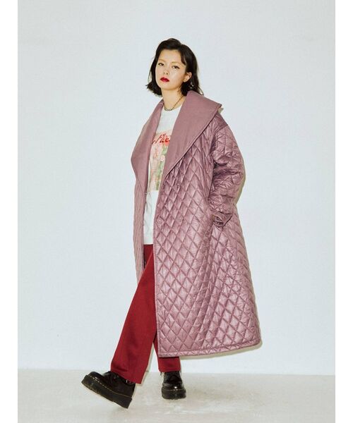 jouetie(ジュエティ)の「ショールカラーキルティングコート(その他アウター・レディース・カーキ/パープル/アイボリー/ブラック・MEDIUM)」の17枚目の写真