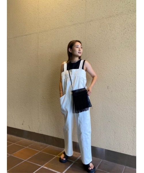 MOUSSY(マウジー)の「BOXY オーバーオール(サロペット/オーバーオール・レディース・アイボリー/ブラック/ライトカーキ・1/2)」の9枚目の写真