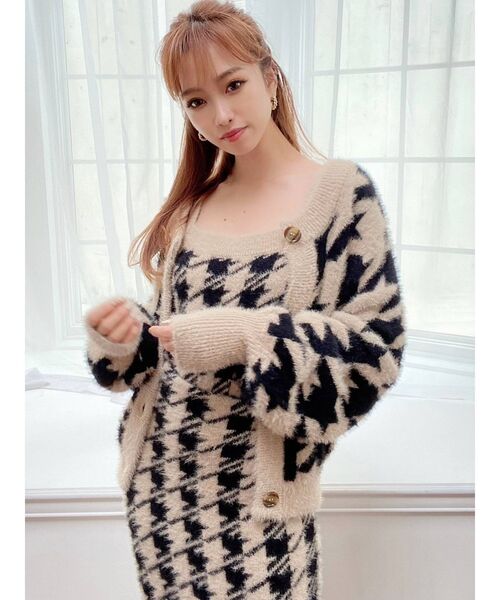 RESEXXY（リゼクシー）の「ハウンドツースコンパクトカーデ【セットアップ着用可能】（カーディガン/ボレロ・レディース・ブラック/ブルー/ラベンダー・FREE）」の22枚目の写真