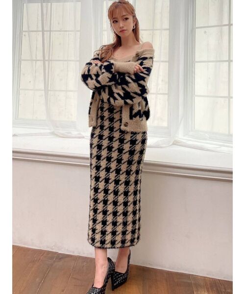 RESEXXY（リゼクシー）の「ハウンドツースコンパクトカーデ【セットアップ着用可能】（カーディガン/ボレロ・レディース・ブラック/ブルー/ラベンダー・FREE）」の11枚目の写真