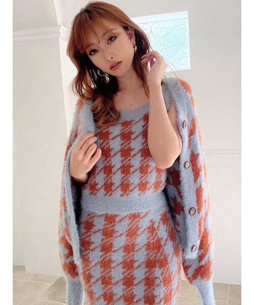 RESEXXY（リゼクシー）の「ハウンドツースコンパクトカーデ【セットアップ着用可能】（カーディガン/ボレロ・レディース・ブラック/ブルー/ラベンダー・FREE）」の19枚目の写真