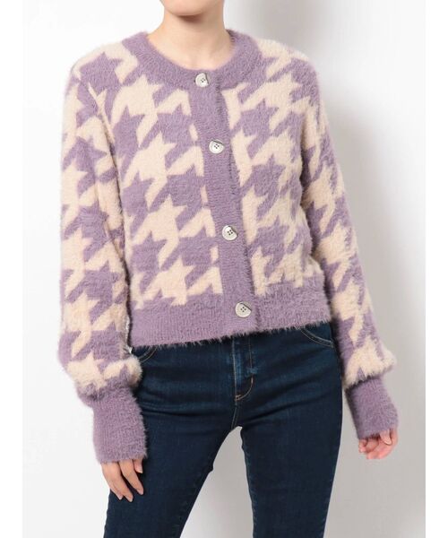 RESEXXY（リゼクシー）の「ハウンドツースコンパクトカーデ【セットアップ着用可能】（カーディガン/ボレロ・レディース・ブラック/ブルー/ラベンダー・FREE）」の16枚目の写真