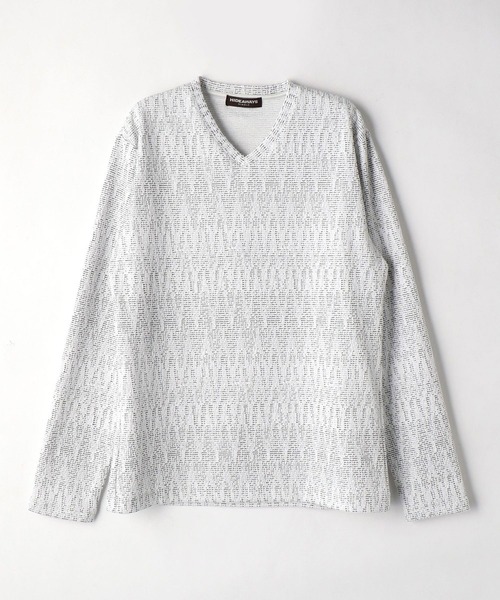 HIDEAWAYS NICOLE（ハイダウェイニコル）の「カスレブリスタージャカードＶネック（Tシャツ/カットソー・メンズ・ブラック×ホワイト/ホワイト×ブラック/レッド系その他・MEDIUM/LARGE/X-LARGE）」の13枚目の写真