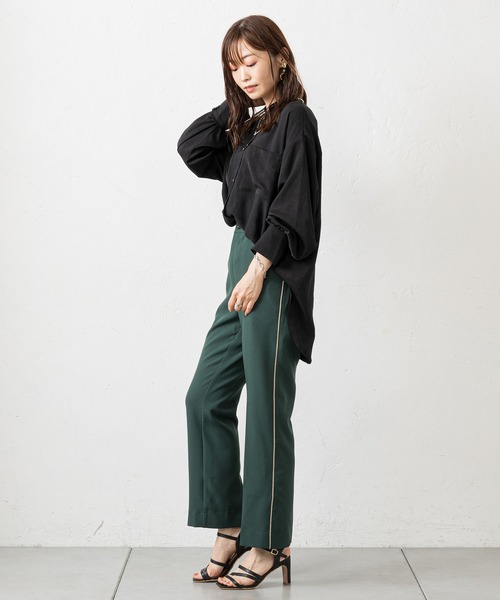 prose verse（プロズヴェール）の「サイドラインパンツ（その他パンツ・レディース・ブラック/ホワイト系その他/グリーン・MEDIUM）」の13枚目の写真