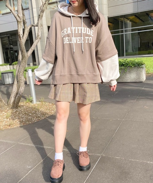 apres jour(アプレジュール)の「レイヤードフーディ【ZOZOTOWN限定アイテム】【8PO】(スウェット・レディース・グリーン/ダークブルー/モカ・X-LARGE/フリー)」の9枚目の写真