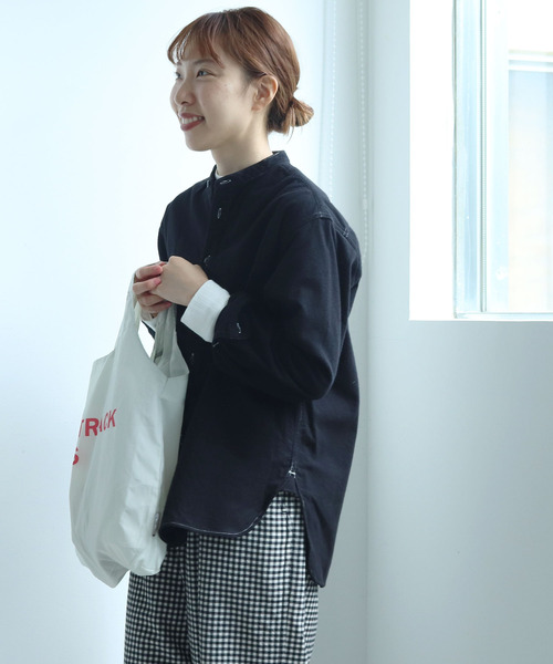 PAR ICI（パーリッシィ）の「ヴィンテージネル ワークシャツ（シャツ/ブラウス・レディース・ホワイト/ブラウン/ブラック・FREE）」の3枚目の写真