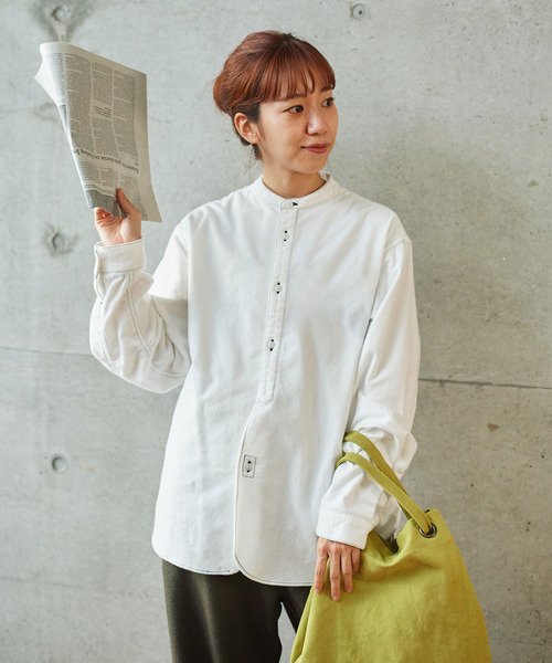 PAR ICI（パーリッシィ）の「ヴィンテージネル ワークシャツ（シャツ/ブラウス・レディース・ホワイト/ブラウン/ブラック・FREE）」の15枚目の写真