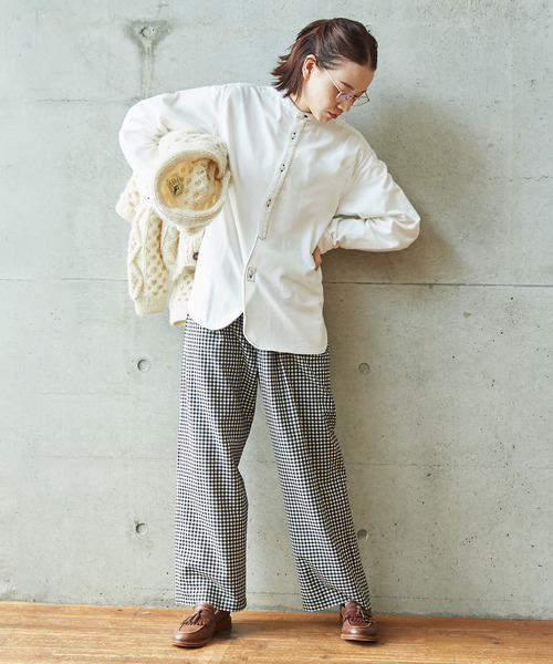 PAR ICI（パーリッシィ）の「ヴィンテージネル ワークシャツ（シャツ/ブラウス・レディース・ホワイト/ブラウン/ブラック・FREE）」の22枚目の写真