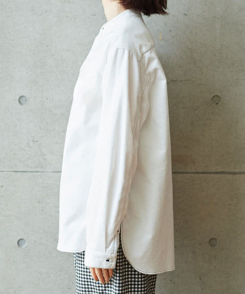 PAR ICI（パーリッシィ）の「ヴィンテージネル ワークシャツ（シャツ/ブラウス・レディース・ホワイト/ブラウン/ブラック・FREE）」の13枚目の写真