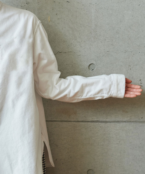 PAR ICI（パーリッシィ）の「ヴィンテージネル ワークシャツ（シャツ/ブラウス・レディース・ホワイト/ブラウン/ブラック・FREE）」の6枚目の写真