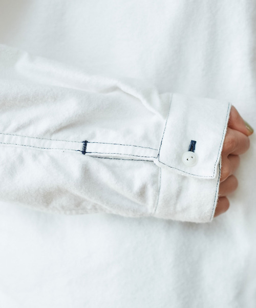 PAR ICI（パーリッシィ）の「ヴィンテージネル ワークシャツ（シャツ/ブラウス・レディース・ホワイト/ブラウン/ブラック・FREE）」の9枚目の写真