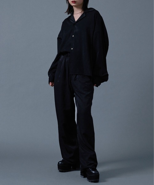 Ellno Loset(エルノロゼット)の「ポリトロトラウザーパンツ(セットアップ対応)(スラックス・メンズ・ブラック/レッド/ブルーグリーン・MEDIUM/LARGE)」の20枚目の写真