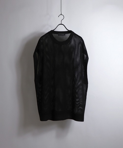 Confirm（コンファーム）の「透かし編み メッシュニットベスト 【Confirm / コンファーム】（ニット/セーター・メンズ・ブラック/グレー・M/L）」の3枚目の写真