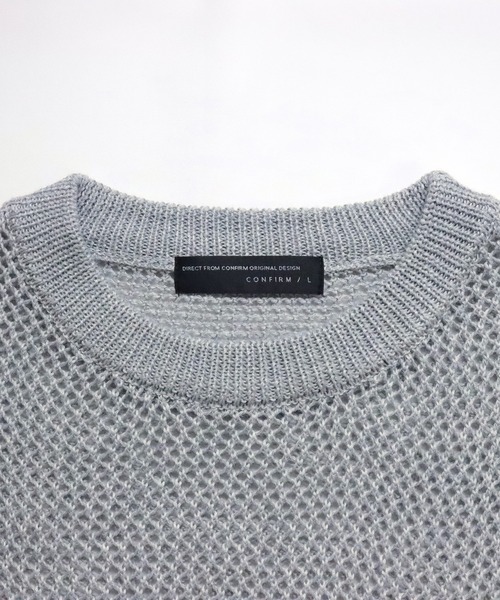 Confirm（コンファーム）の「透かし編み メッシュニットベスト 【Confirm / コンファーム】（ニット/セーター・メンズ・ブラック/グレー・M/L）」の9枚目の写真