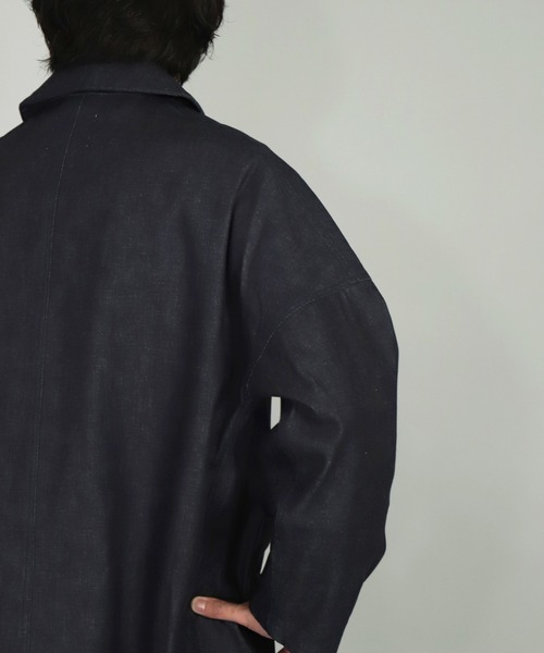 Yarmo（ヤーモ）の「[ Yarmo×OMNIGOD ] 別注 デニム ダスターコート（ステンカラーコート・メンズ・ワンウォッシュ・M/L）」の13枚目の写真