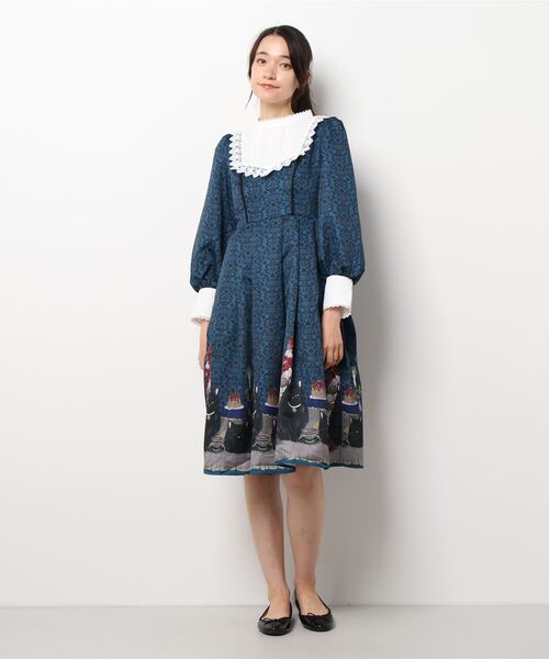 axes femme（アクシーズファム）の「猫会ワンピース（ワンピース・レディース・パープル/ブラック/ブルーグリーン・MEDIUM）」の8枚目の写真