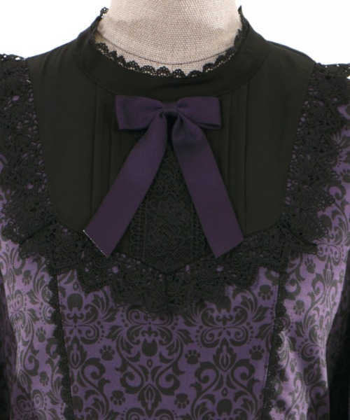 axes femme（アクシーズファム）の「猫会ワンピース（ワンピース・レディース・パープル/ブラック/ブルーグリーン・MEDIUM）」の18枚目の写真