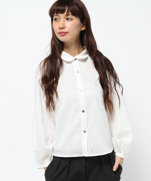OUTLET（アウトレット）の「【mystic】2WAYボリュームブラウス（シャツ/ブラウス・レディース・オフホワイト/グレー/ライトグレー・FREE）」の4枚目の写真
