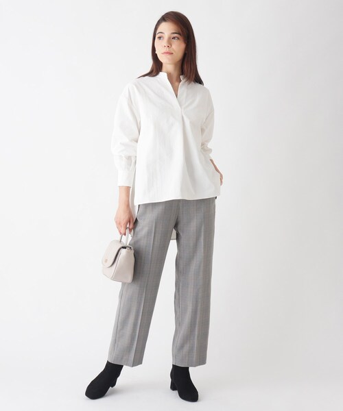 OPAQUE.CLIP（オペークドットクリップ）の「◆Vintageタイプライター　スキッパーシャツ【イージーケア/WEB限定サイズ】（シャツ/ブラウス・レディース・ブラック/ネイビー系2/チャコールグレー/ホワイト系・36/38/40/34/42）」の17枚目の写真