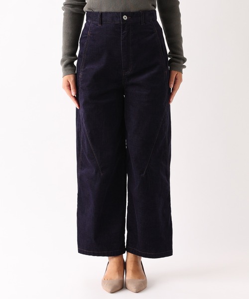 RIVE DROITE(リヴドロワ)の「脚長効果抜群の大人デニム 別珍デニムパンツ(デニムパンツ・レディース・ブラック/ネイビー・FREE)」の22枚目の写真