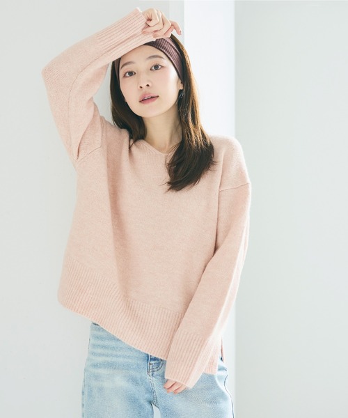 コカ ふあふあヤク風 Vネックニットトップス（ニット/セーター）｜coca