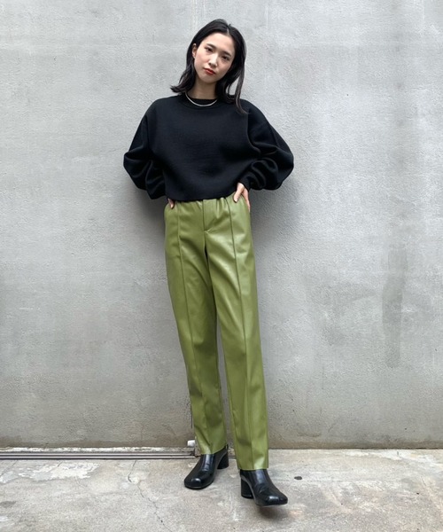 CIAOPANIC（チャオパニック）の「フェイクレザースリムパンツ（その他パンツ・レディース・ブラック/ブラウン/ライトベージュ/オリーブ・SMALL/MEDIUM）」の8枚目の写真