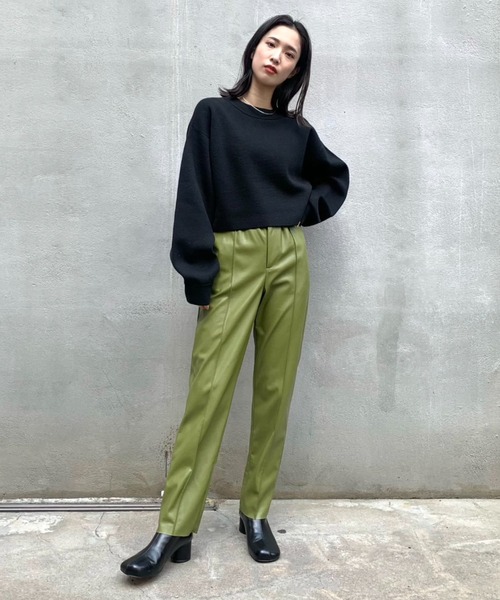 CIAOPANIC（チャオパニック）の「フェイクレザースリムパンツ（その他パンツ・レディース・ブラック/ブラウン/ライトベージュ/オリーブ・SMALL/MEDIUM）」の18枚目の写真